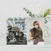 4輪バイク 誕生日 写真 招待状 / クアッドバイク (スタンド正面)