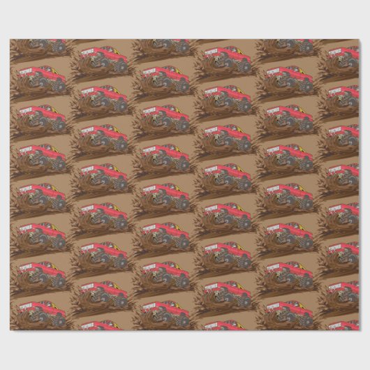 4輪マッドトラックサンダーコーブ ラッピングペーパー (フラット)