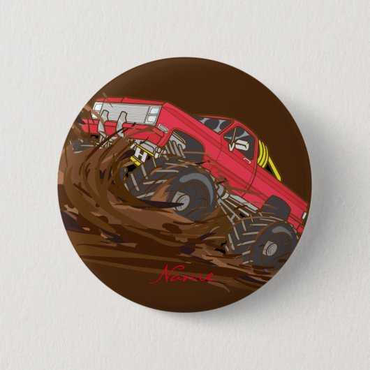 4輪車マッドトラックThunder_Cove 缶バッジ (正面)