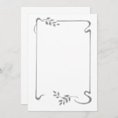 4辺の薄いリボン サンキューカード (正面/裏面)