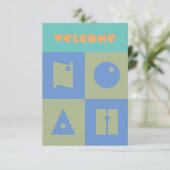 4通の4文字男の赤ちゃん生まれたばかりの祝いカード サンキューカード (スタンド正面)