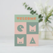 4通新生児女父母祝辞 ポストカード (スタンド正面)