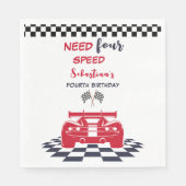 4速で4速の子供の誕生日 スタンダードランチョンナプキン (正面)