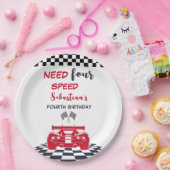 4速で4速の子供の誕生日 ペーパープレート (パーティー)
