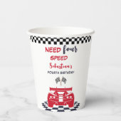 4速で4速の子供の誕生日 紙コップ (裏面)