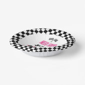 4速ピンクレースカー4th誕生日パーティー ペーパーボウル (傾斜あり)