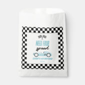 4速ブルーレースカー4th誕生日パーティー フェイバーバッグ (正面)