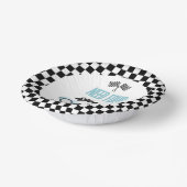 4速ブルーレースカー4th誕生日パーティー ペーパーボウル (傾斜あり)