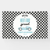 4速ブルーレースカー4th誕生日パーティー 横断幕 (横)