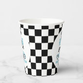 4速ブルーレースカー4th誕生日パーティー 紙コップ (左)