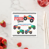 4速モンスタートラック紙ナプキンが必要 スタンダードカクテルナプキン (インサイチュ)