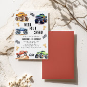 4速モンスタートラック4th誕生日パーティー 招待状