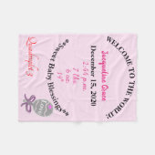 4連ベビーガールピンクラトルフリースブランケット フリースブランケット (正面(横))