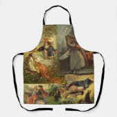 4違うヴィンテージビクトリアン童話デザイン エプロン (正面)