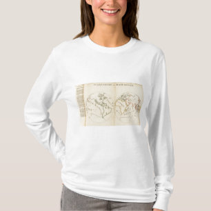 4部の世界地図 Tシャツ