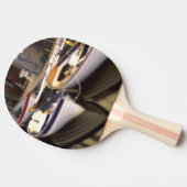 4隻のボートがドッキングされている場合は、フォグで囲まれます。 卓球ラケット (横)