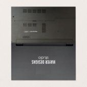 4面ノートパソコンの画面折り畳み名刺 名刺 (外部フラット)