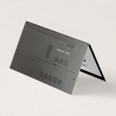 4面ノートパソコンの画面折り畳み名刺 名刺 (裏面)