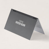 4面ノートパソコンの画面折り畳み名刺 名刺 (正面)