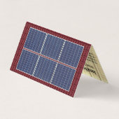 4面屋根の屋根の上にエネル太陽のギー赤い屋根 名刺 (裏面)