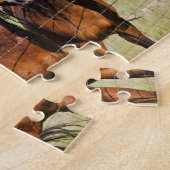 4頭の美しい馬 ジグソーパズル (側面)