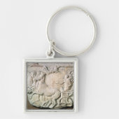 4頭の馬の二輪戦車競争の勝利 キーホルダー (正面)