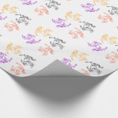 4頭の馬の包装紙 ラッピングペーパー (角)