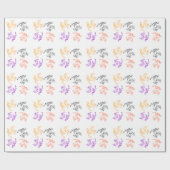 4頭の馬の包装紙 ラッピングペーパー (フラット)