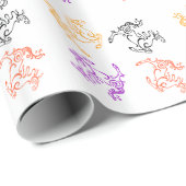 4頭の馬の包装紙 ラッピングペーパー (ロールコーナー)