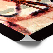 4馬コラージュのポスター ポスター (角)