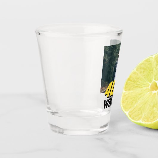 40おもしろいだから何の引用文写真40th誕生日 ショットグラス (左)