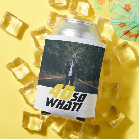 40おもしろいだから何の引用文写真40th誕生日 缶クーラー (インサイチュ 夏)