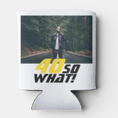 40おもしろいだから何の引用文写真40th誕生日 缶クーラー (裏面)