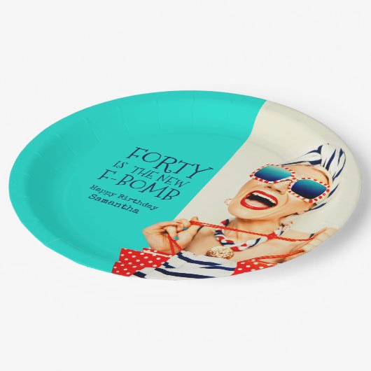 40おもしろいは新爆弾バースデーパーティー ペーパープレート (アングル)