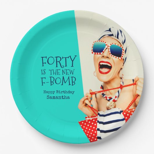 40おもしろいは新爆弾バースデーパーティー ペーパープレート (正面)