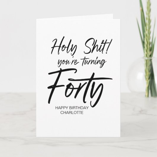 40おもしろいハッピーバースデー40番目の友人 カード (正面)