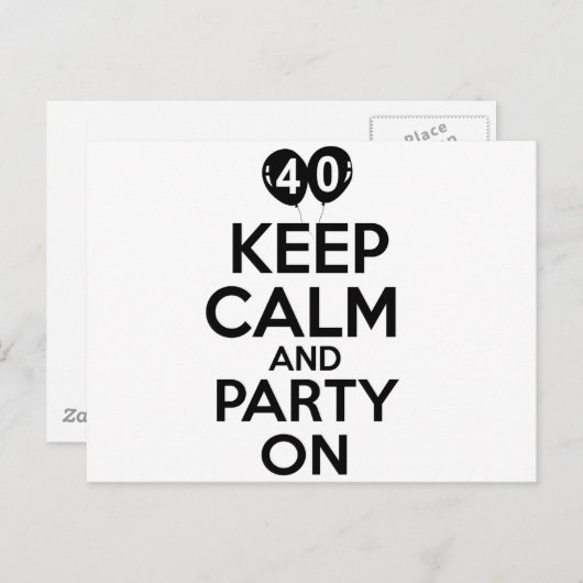 40おもしろい歳のデザイン ポストカード (正面/裏面)