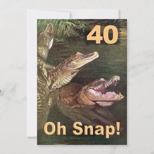 40おもしろい歳の誕生日パーティの招待状 招待状 (正面)