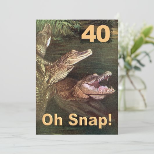 40おもしろい歳の誕生日パーティの招待状 招待状 (スタンド正面)