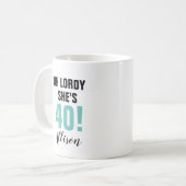 40おもしろい歳の誕生日ロルディー40歳 コーヒーマグカップ (正面左)