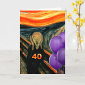 40おもしろい歳の誕生日 カード (黄色い花)