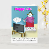 40おもしろい歳の誕生日 カード (黄色い花)