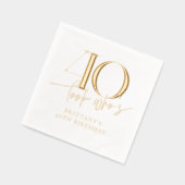 40おもしろい歳シンプル40歳 箔ナプキン (左)