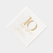 40おもしろい歳シンプル40歳 箔ナプキン (右)