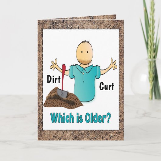 40おもしろいth男の漫画誕生日 カード (正面)