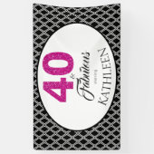 40およびすばらしいカスタムの第40誕生日 横断幕 (縦)