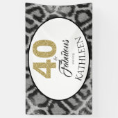 40およびすばらしいカスタムの第40誕生日 横断幕 (縦)