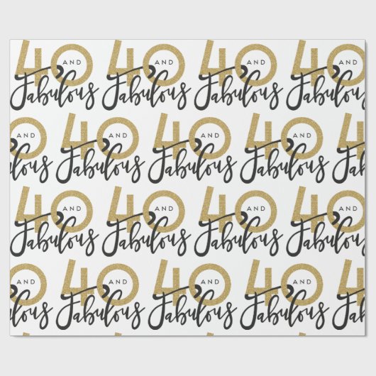 40およびすばらしいギフト用包装紙 ラッピングペーパー (フラット)