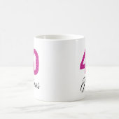 40およびすばらしいピンクのグリッターの第40誕生日 コーヒーマグカップ (中央)
