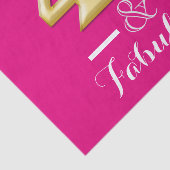 40およびすばらしいピンクの金ゴールドの誕生日 薄葉紙 (詳細)